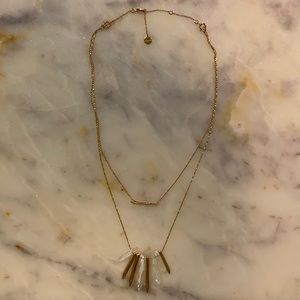 Stella & Dot Crystal and Gold Shards Necklace